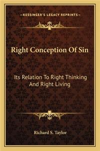 Right Conception Of Sin