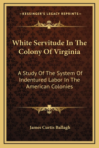 White Servitude In The Colony Of Virginia