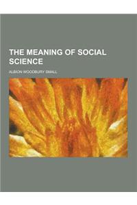 The Meaning of Social Science
