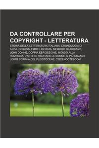 Da Controllare Per Copyright - Letteratura