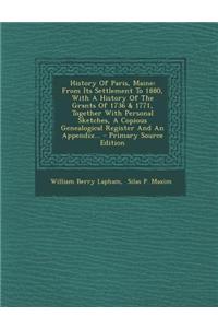 History of Paris, Maine