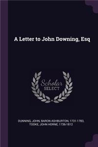 A Letter to John Downing, Esq