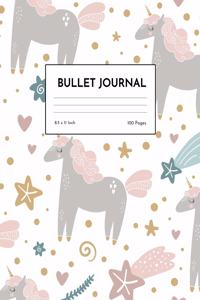 Bullet Journal: Pretty Unicorn Dot Grid Notebook - Dotted Note Pad for Kids, Girls, Teens, Tweens, Women - Gifts for Birthday and Christmas - Design 98843