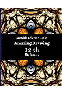 Mandala Coloring Books Amazing Drawing 12th Birthday