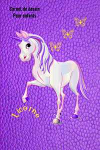 Carnet de dessin pour enfants Licorne