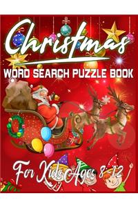 Christmas Word Search Puzzle Book For Kids Ages 8-12