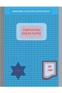 Graph Paper Notebook 8.5 x 11 IN, 150 sheets