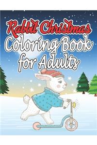 Rabbit Christmas Coloring Book for Adults