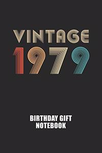 Vintage 1979 Notebook Birthday Gift