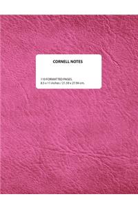 Cornell Notes: Research and Planning Notebook (Rose Pink Cover)