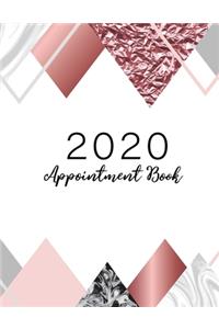 2020 Appointment Book: 52 Weeks Daily Hourly Appointment Calendar With Times 15 Minute Increments Monday to Sunday with 8AM - 9PM, 2020 Planner Weekly and Monthly Schedule