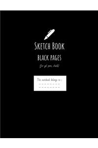 Sketch Book Black Pages