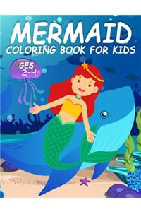 Mermaid Coloring Book for Kids Ages 2-4