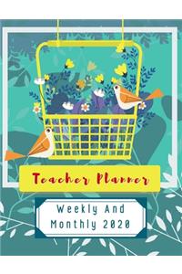 Teacher Planner Weekly And Monthly 2020