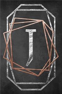 Chalkboard Foiling Minimalist Letter Notebook - J