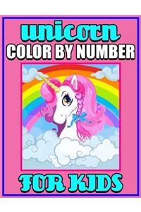 Unicorn Color By Number For Kids