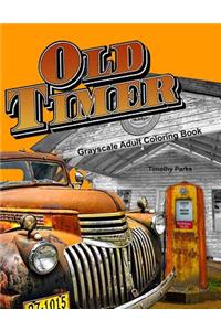Oldtimer Grayscale Adult Coloring Book