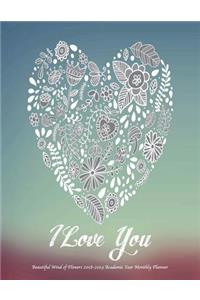 I Love You Beautiful Wind of Flowers 2018-2019 Academic Year Monthly Planner