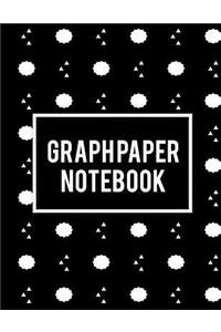 Graph Paper Notebook: Black Color, 8.5