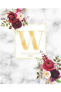 Weekly & Monthly Planner 2019