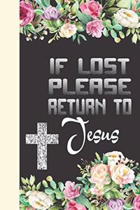 If Lost Please Return to Jesus