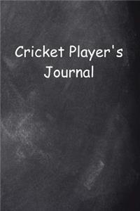 Cricket Player's Journal Chalkboard Design