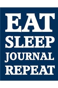 Bullet Dot Grid Journal - Eat Sleep Journal Repeat (Navy)