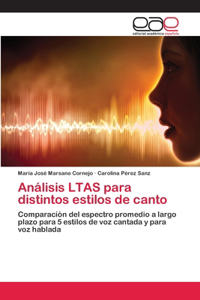 Análisis LTAS para distintos estilos de canto