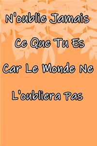 N'oublie jamais ce que tu es, car le monde ne l'oubliera pas