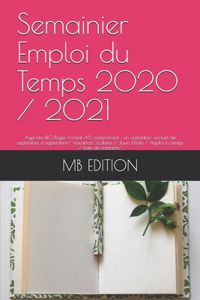 Semainier Emploi du Temps 2020 / 2021