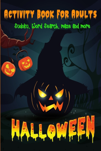 Halloween Activity Book For Adults