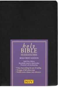 NIV Bold Print Black Bonded Leather With Zip