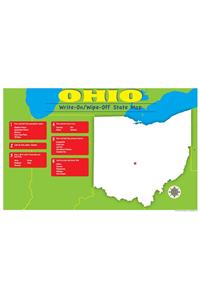 Ohio Write-On/Wipe-Off Desk Mat - State Map