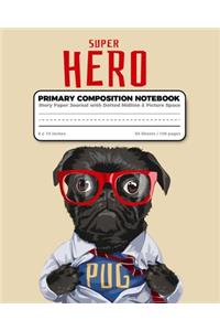 SuperHero Primary Composition Notebook Story Paper Journal Dotted Midline and Picture Space
