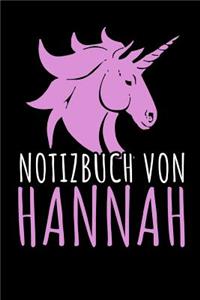 Notizbuch Von Hannah