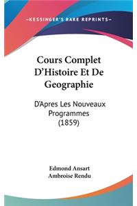 Cours Complet D'Histoire Et de Geographie