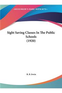 Sight Saving Classes in the Public Schools (1920)