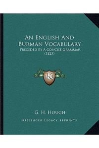 English and Burman Vocabulary