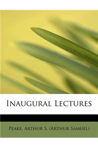 Inaugural Lectures