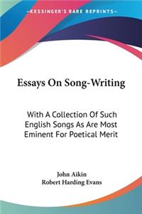 Essays On Song-Writing