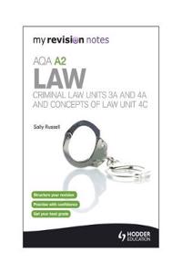 My Revision Notes: AQA A2 Law: Criminal Law Units 3A and 4A and Concepts of Law Unit 4C