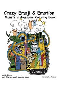 Crazy Emoji & Emotion Monsters Awesome Coloring Book