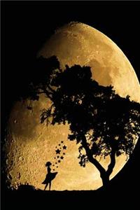 A Girl and a Tree Silhouetted Against a Fairy Tale Full Moon Journal