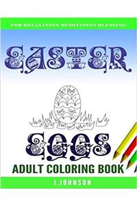 Easter Eggs Adult Coloring Book