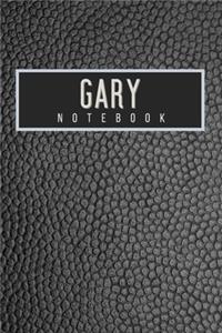 Gary Notebook: Personalised gift notebook for Gary: Beautiful black leather effect notebook notepad: Handy 6x9in size.