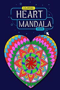Hearts Mandala coloring book