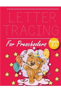 Letter Tracing for Preschoolers Party Bear