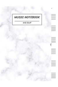 Music Notebook Wide Staff