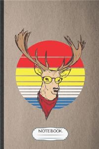 Notebook: Lined Notebook For Deer Hunting. Funny Ruled Journal For Wild Animal Antler Buck. Unique Student Teacher Blank Composition/ Planner Great For Home S