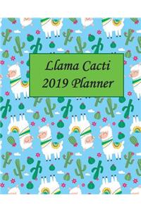 Llama Cacti 2019 Planner: 12 Months and 52 Weeks Planner, Monthly and Weekly 2019 Calendar Planner